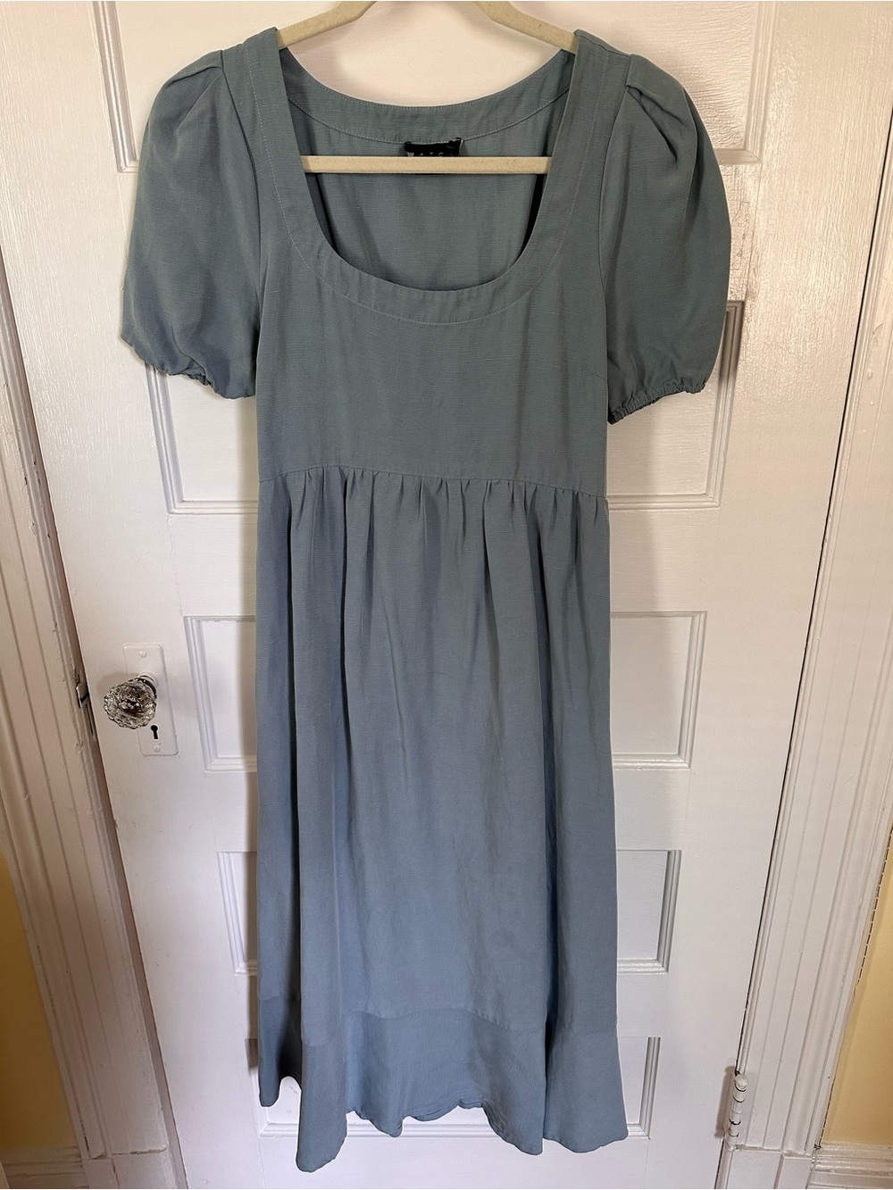 Hatch “Tisha” Light Blue Puff Sleeve Maternity Midi Dress in Size 1 (S) - Picture 3 of 7